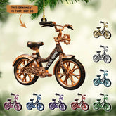 Suseaz Personalized Bike Colorful Christmas Ornaments 2024, Bicycle Acrylic 2D Flat Ornament, Mountain Bikes Ornament, Racing Bicycle Ornament, Cycling Biking Bicycle Ornament (Bike 8)